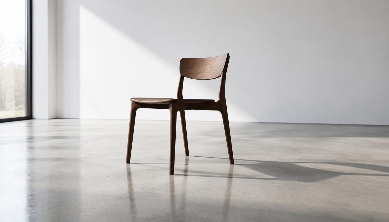 Walnut chair in gallery