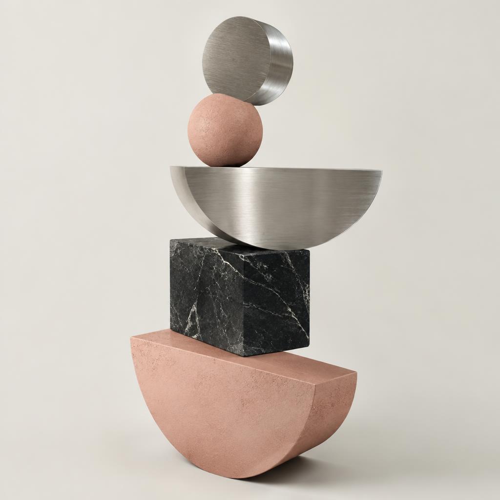 Stacked material sculpture