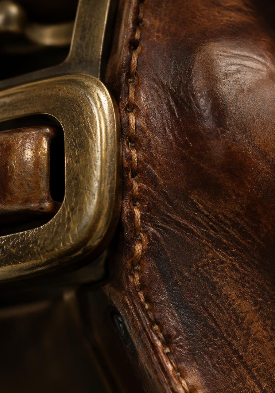 Leather and brass texture study